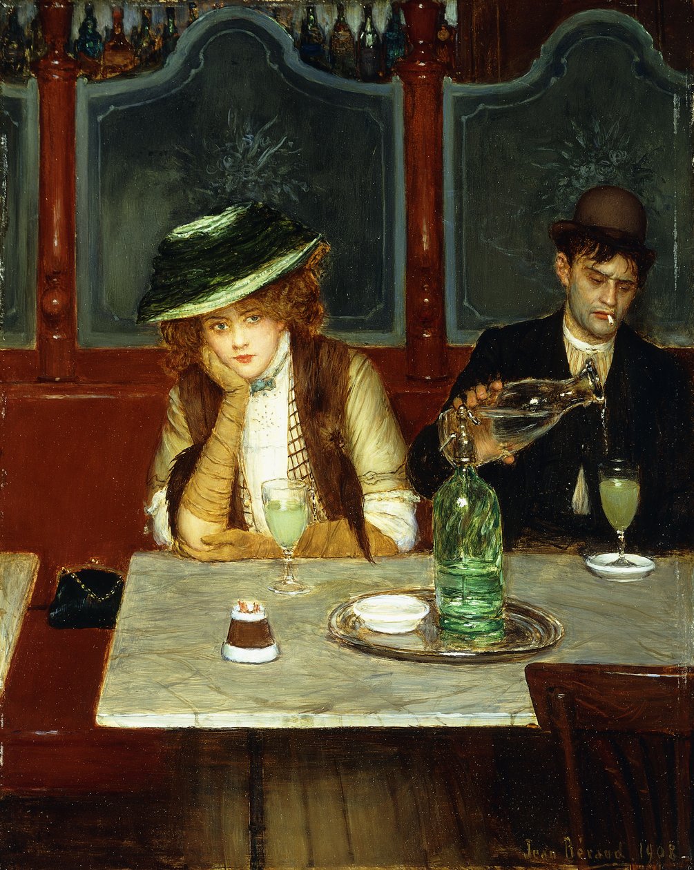 Os bebedores do absinto, 1908 de Jean Beraud