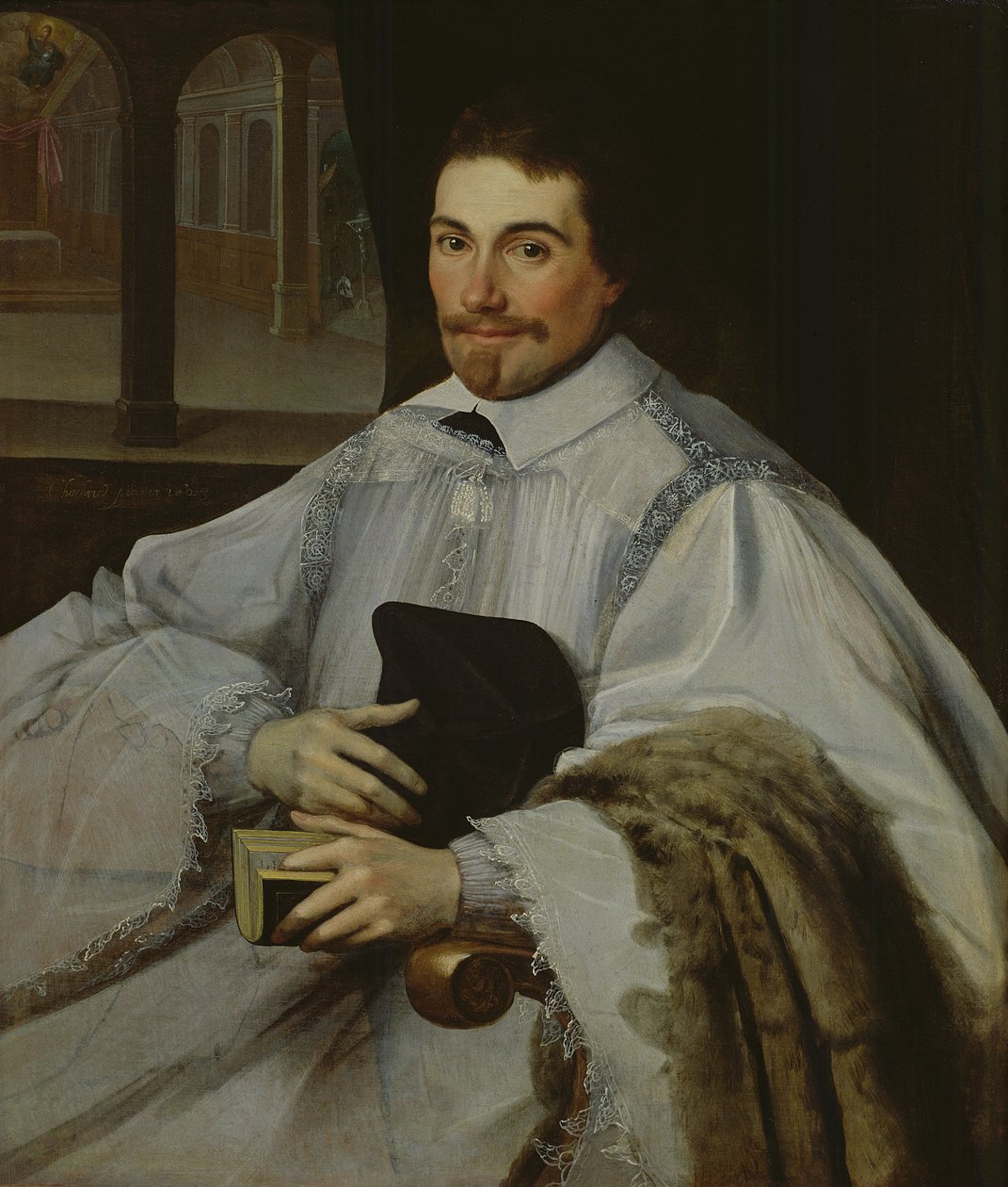 Retrato de uma Canon, 1623 de Jean Chalette