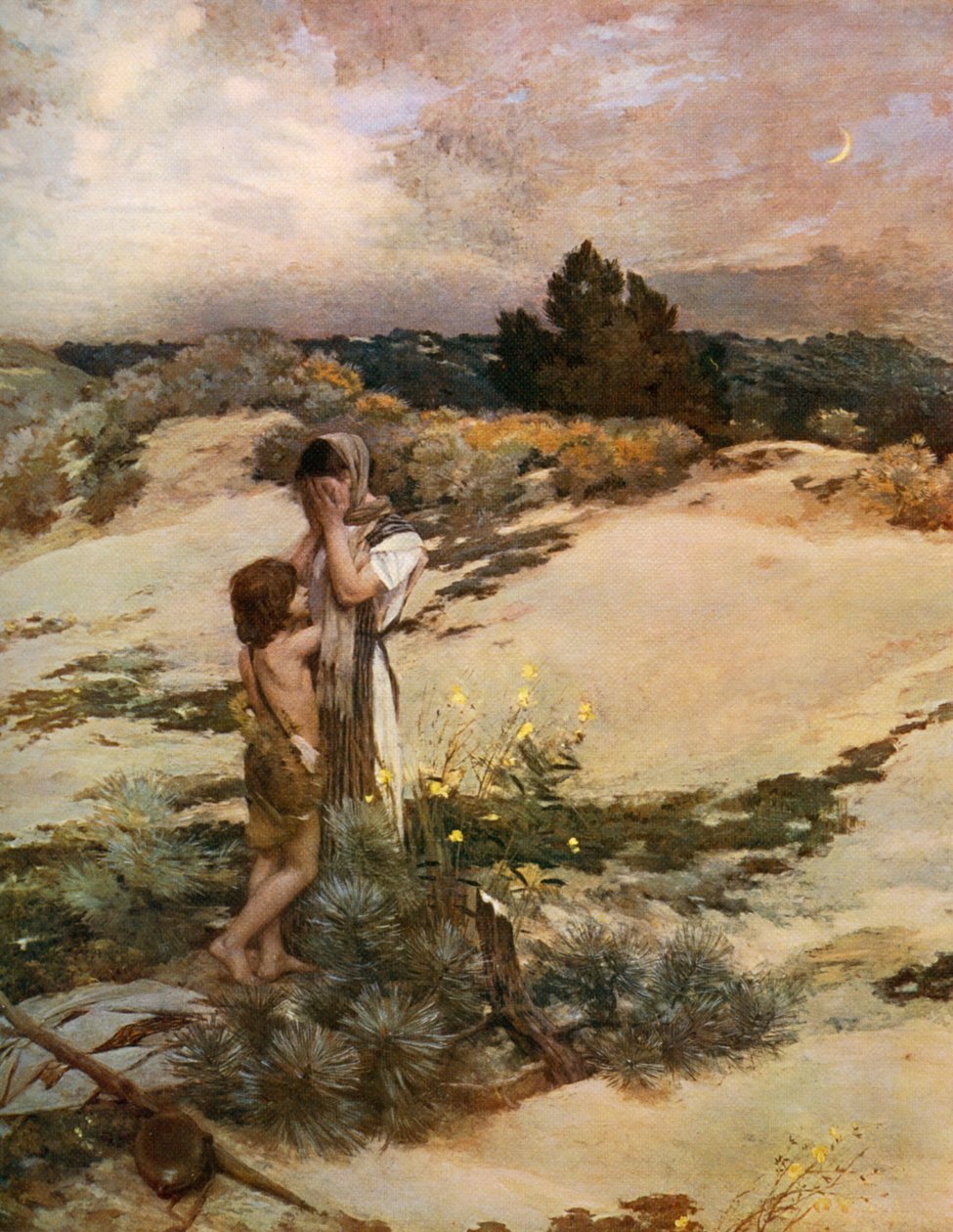 Hagar e Ismael, 1880, 1912. de Jean Charles Cazin