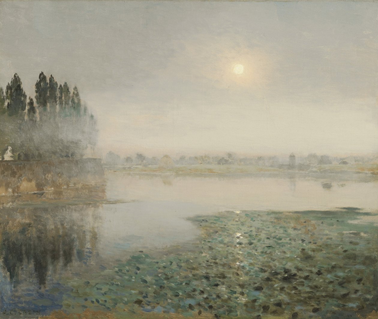 Névoa no rio, c.1889 de Jean Charles Cazin