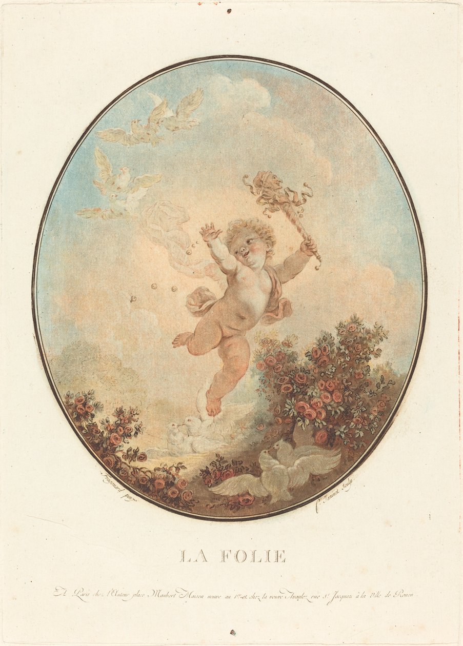 La folie, 1777. de Jean Francois Janinet