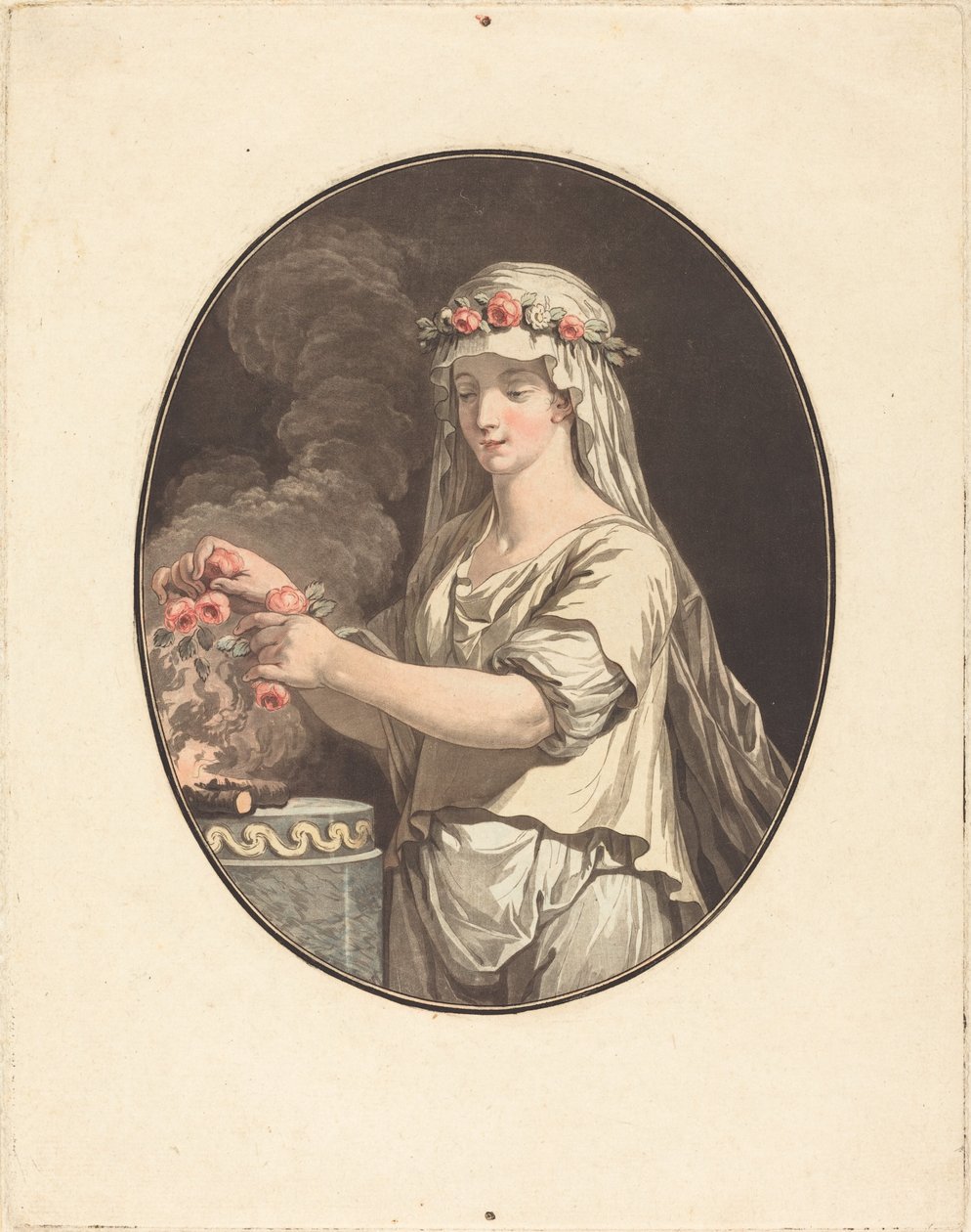 A jovem vestal. de Jean Francois Janinet