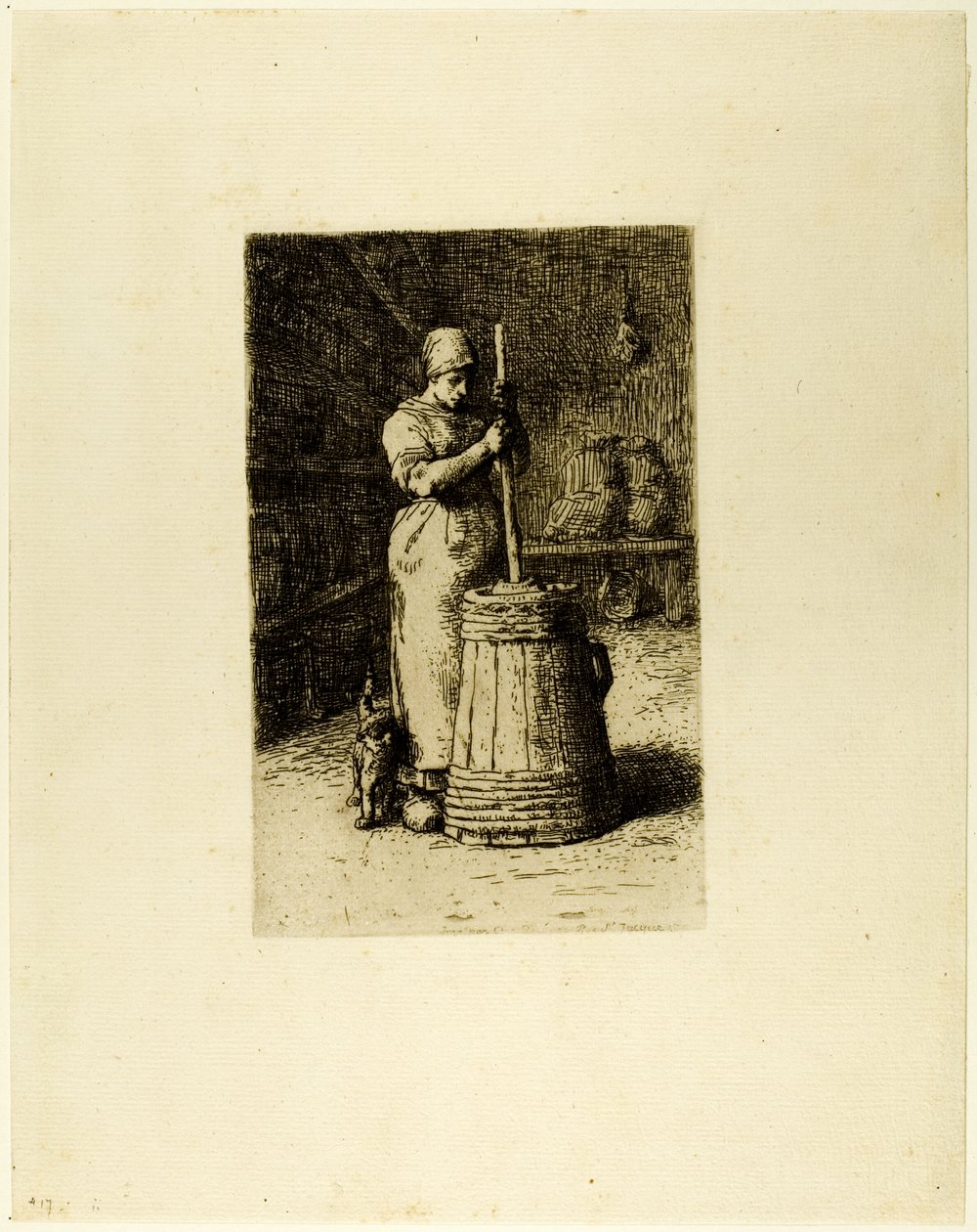 Uma Mulher Agitando de Jean Francois Millet