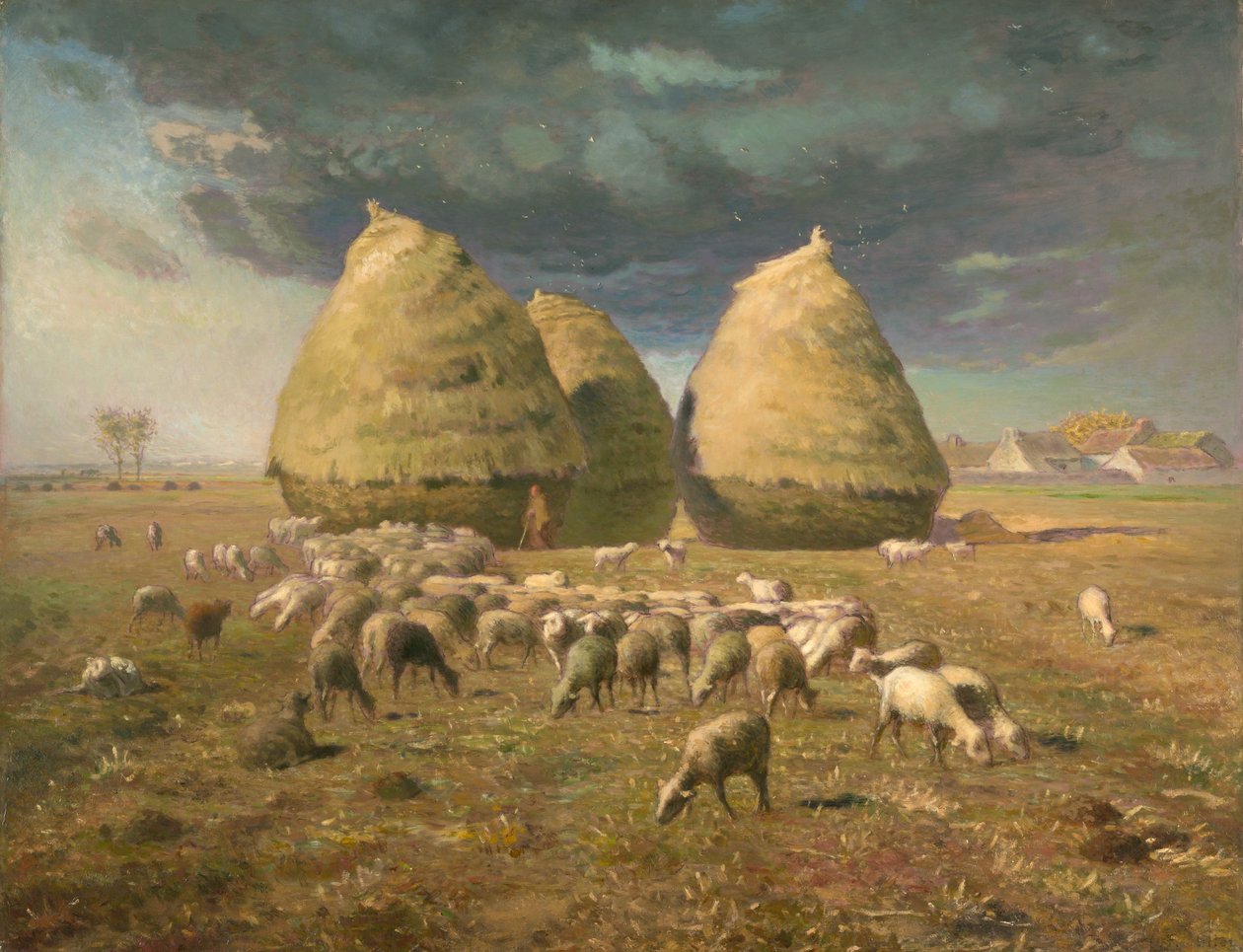 Palheiros: Outono, ca. 1874 de Jean Francois Millet
