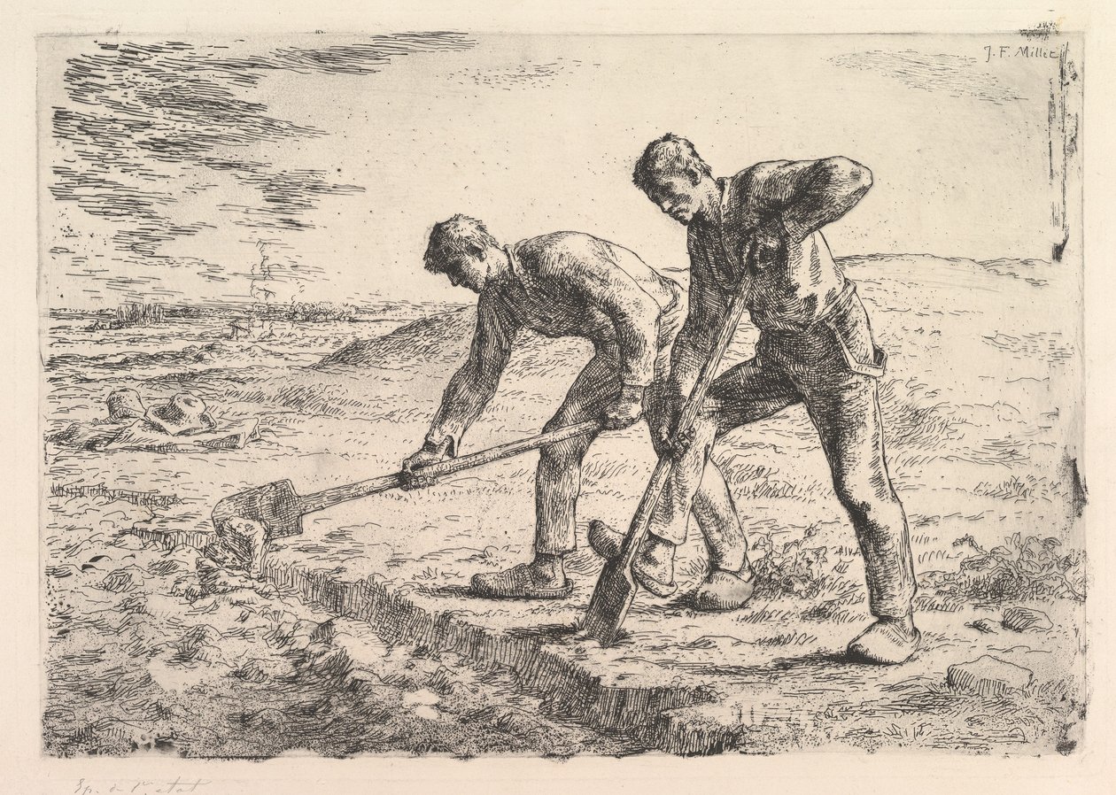 The Diggers, 1830-75. de Jean Francois Millet
