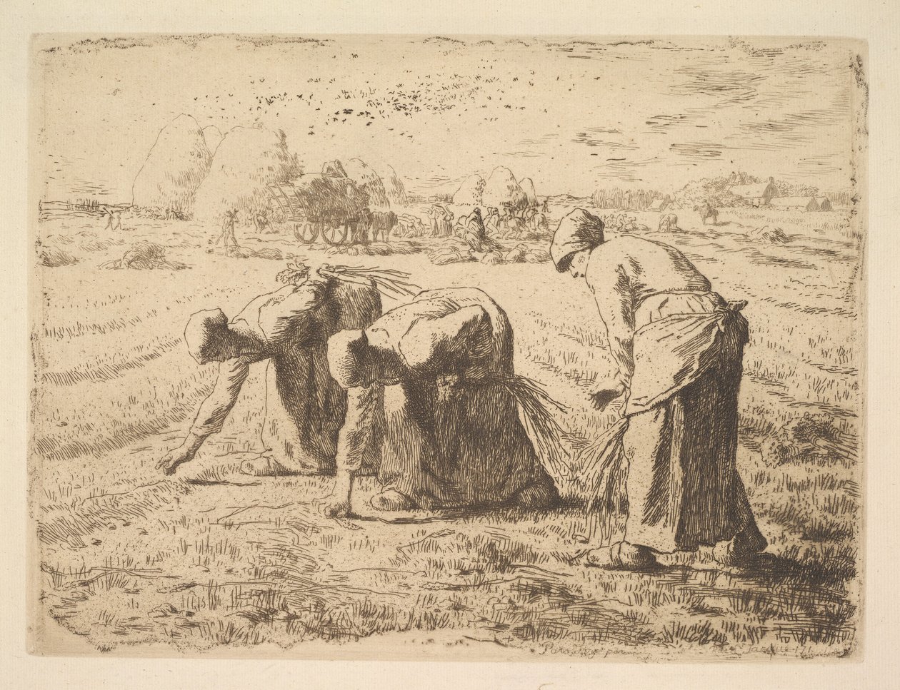 Os Gleaners, 1834-75. de Jean Francois Millet