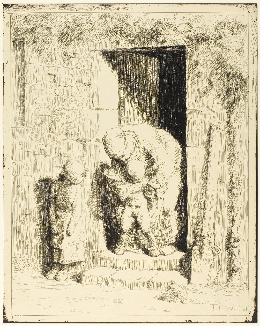 A Precaução Materna de Jean Francois Millet