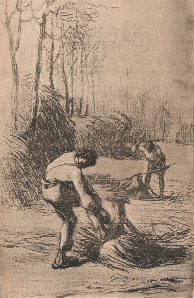 Os lenhadores, c1853 de Jean Francois Millet