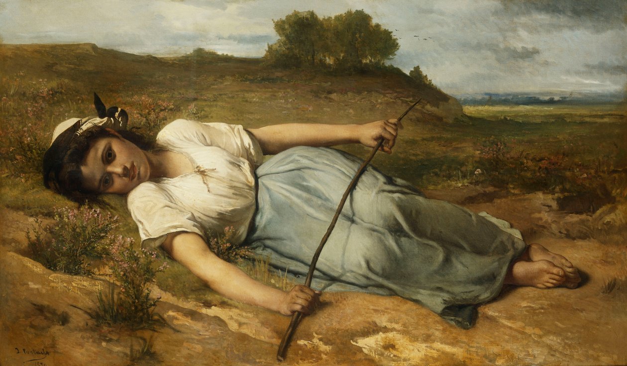 A Pastora, 1870 de Jean Francois Portaels