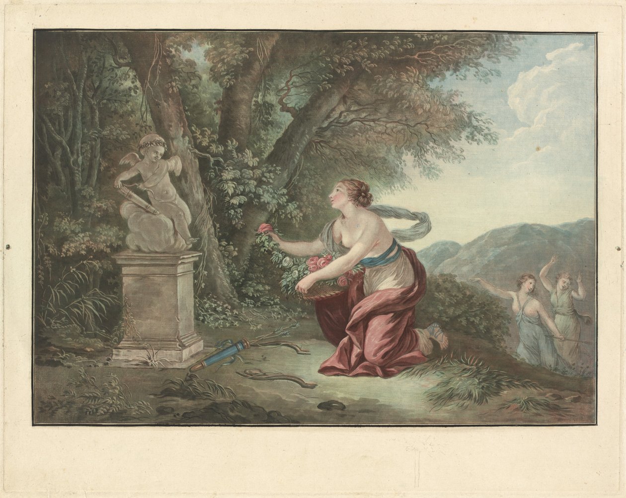 Oferecendo ao amor de Jean François Janinet after Jean Jacques Lagrenée II