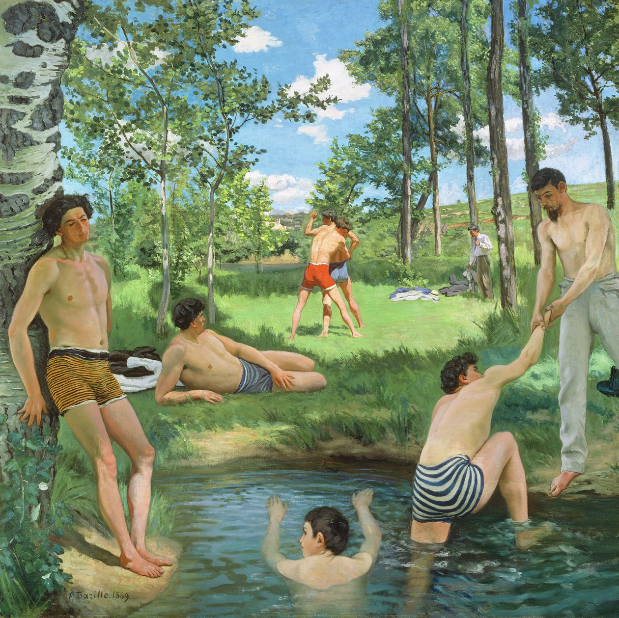 Cena de verão, 1869 de Jean Frederic Bazille
