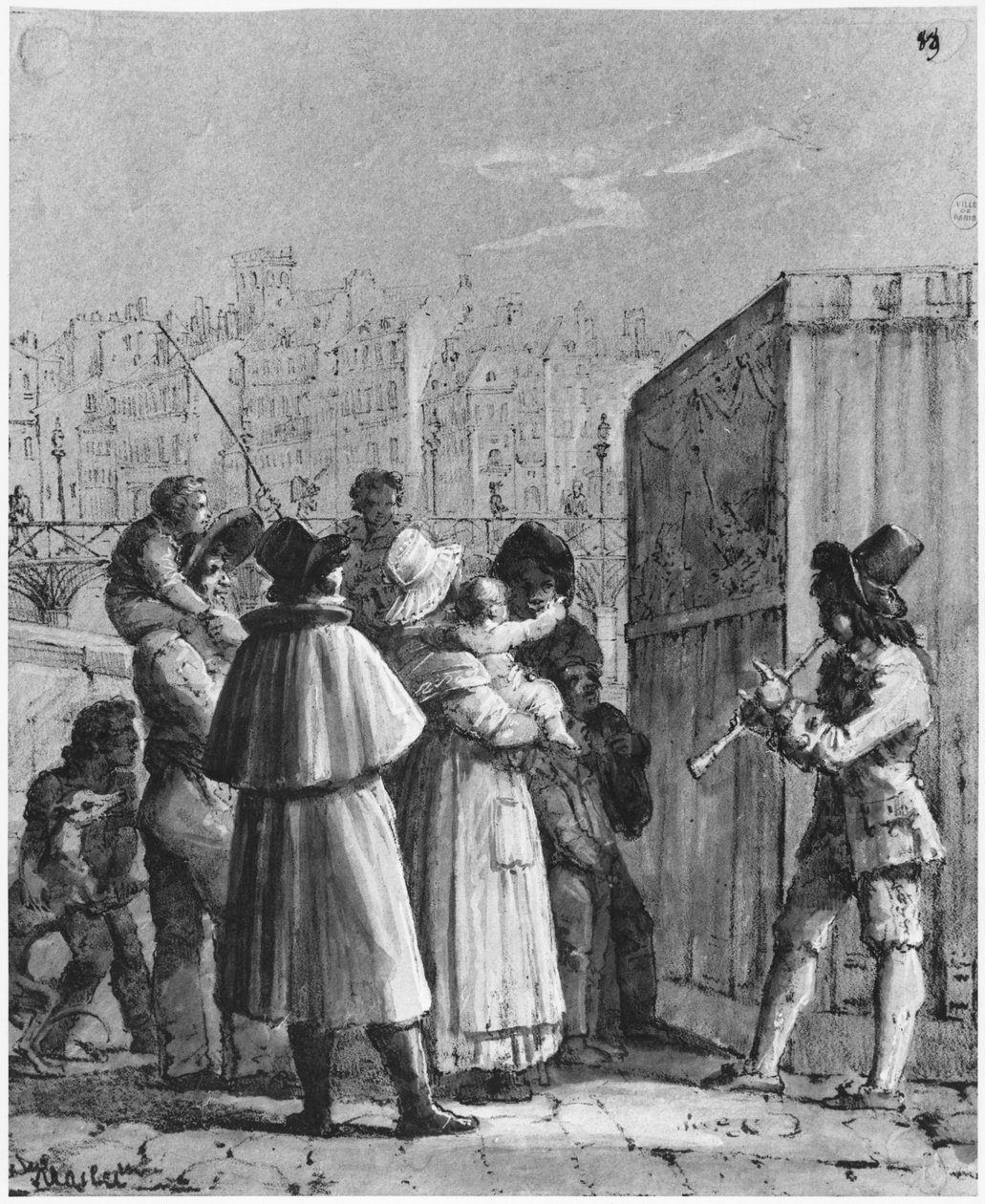 O titereiro na Pont Neuf de Jean Henri Marlet
