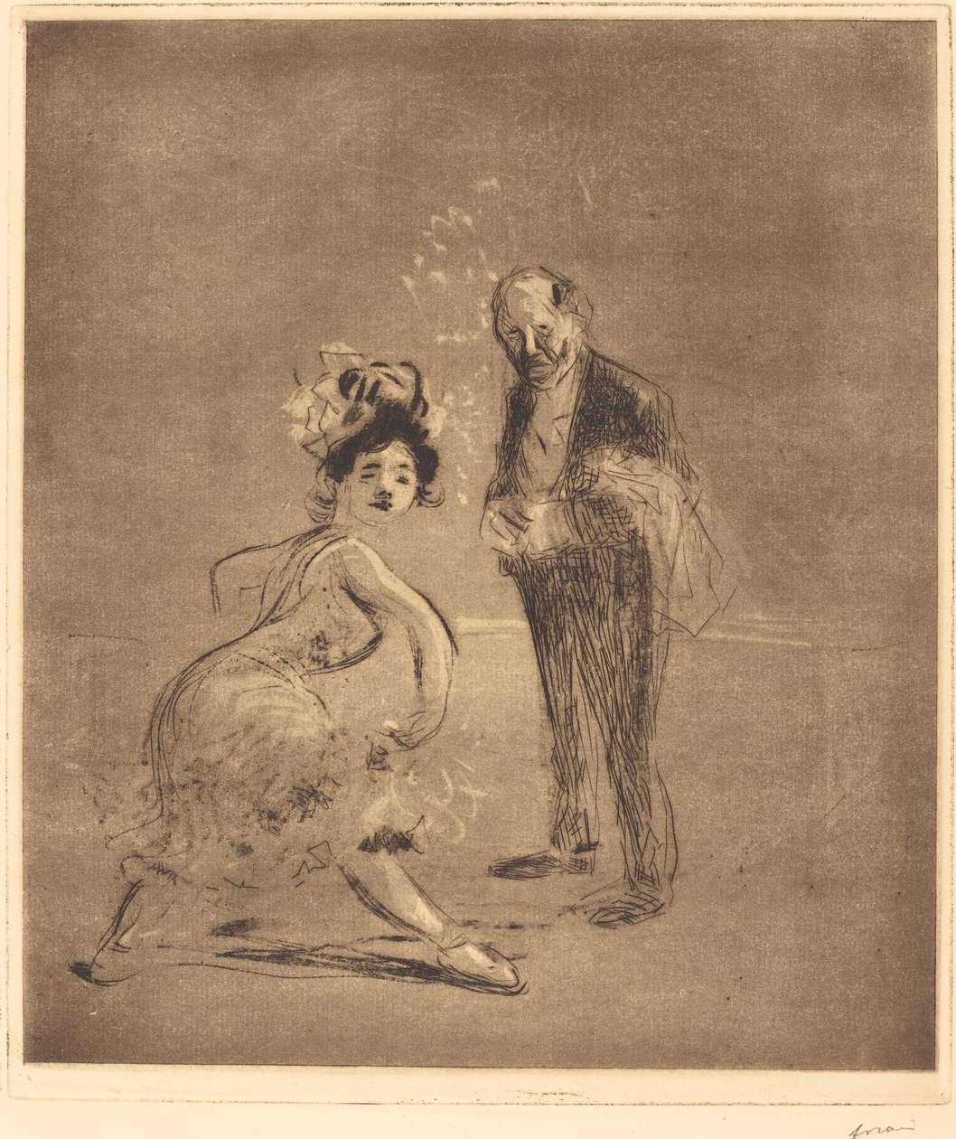 Bailarino e garçom de Jean Louis Forain