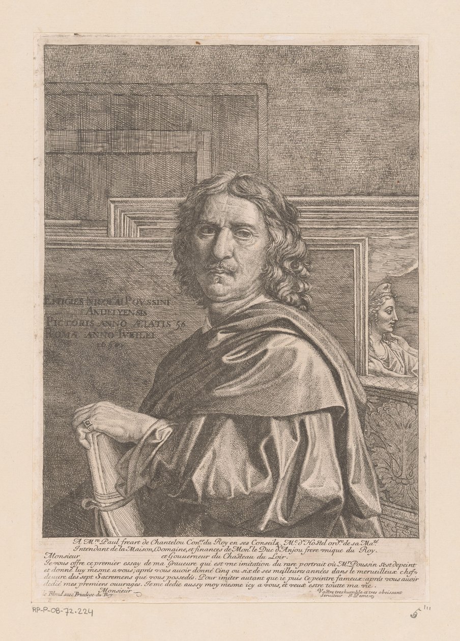 Retrato de Nicolas Poussin de Jean Pesne