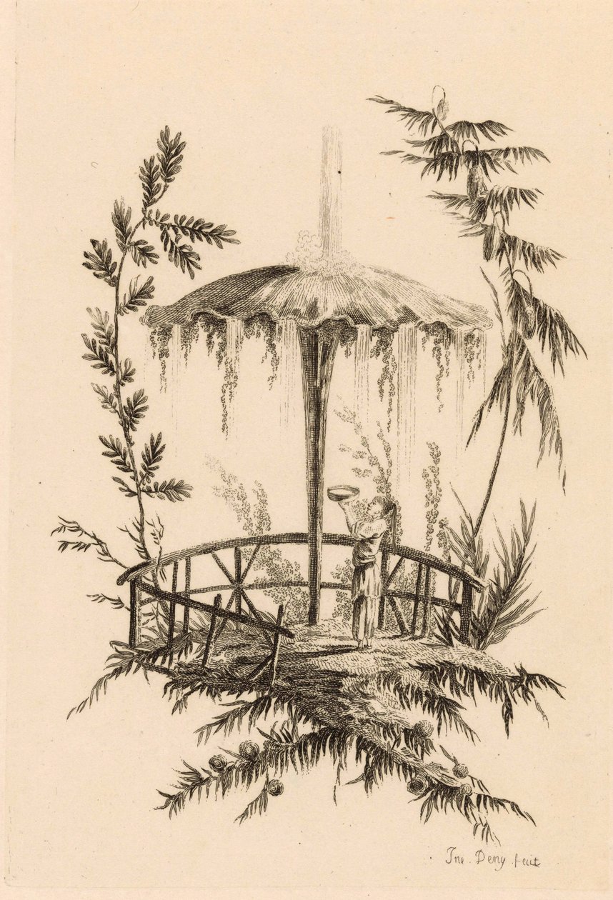 Fonte chinesa em uma paisagem de Jeanne Deny