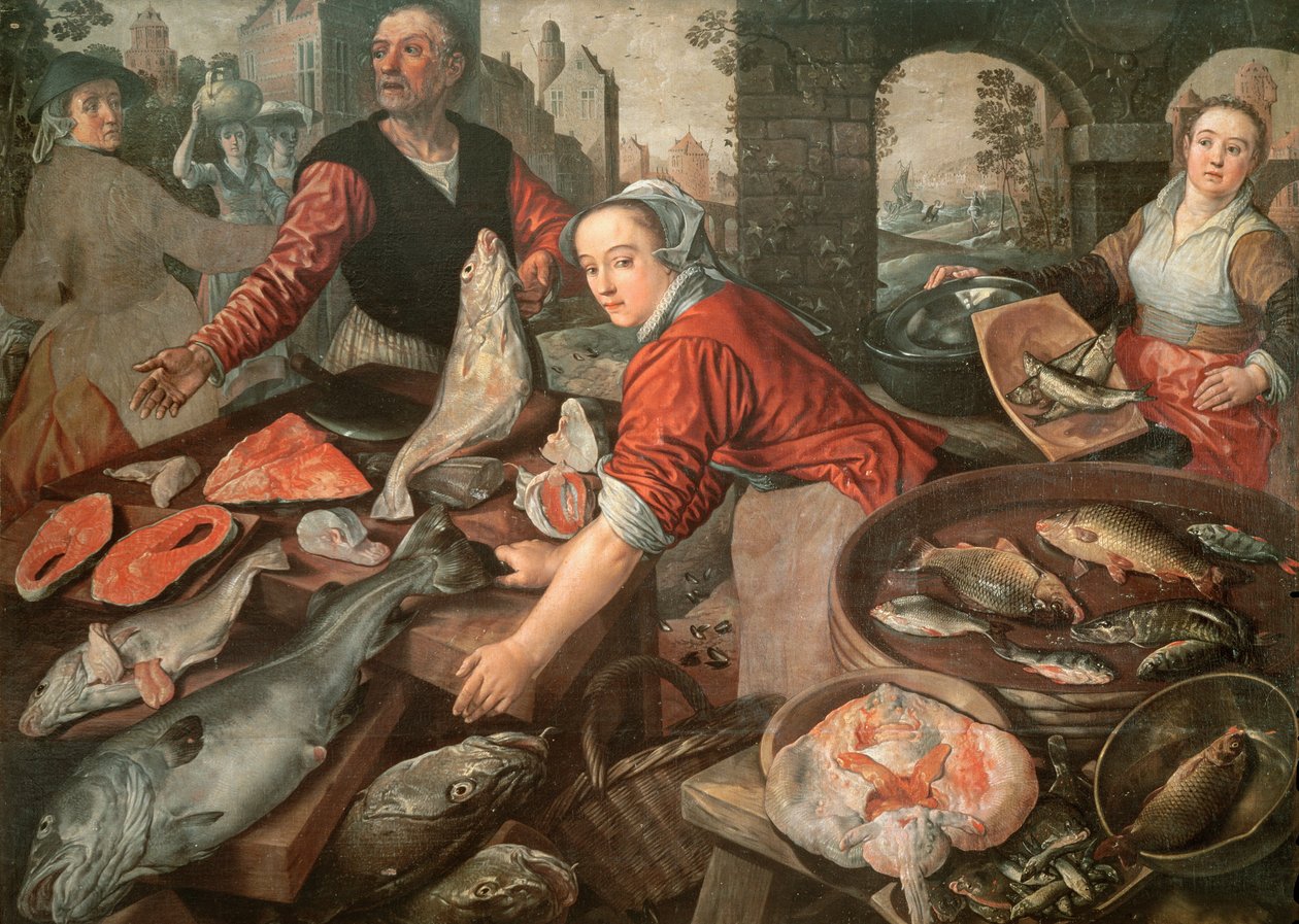 O mercado de peixe de Joachim Bueckelaer