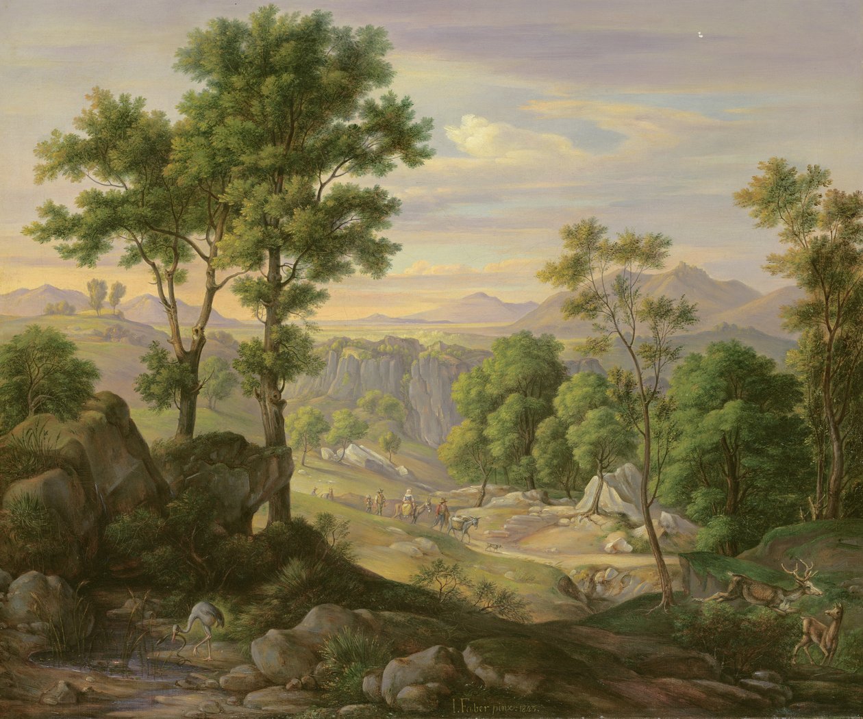 Paisagem Italiana, 1845 de Joachim Faber