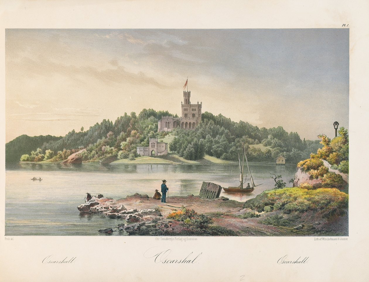 Vista do Oscarshal, 1852 de Joachim Frich