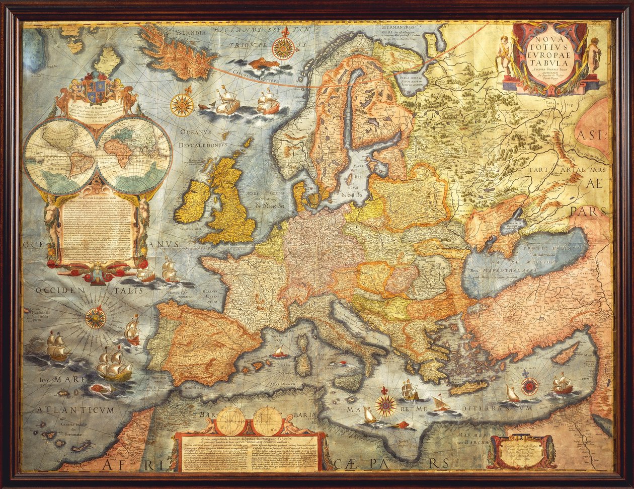 Mapa da Europa 1686 por Joan Blaeu de Joan Blaeu