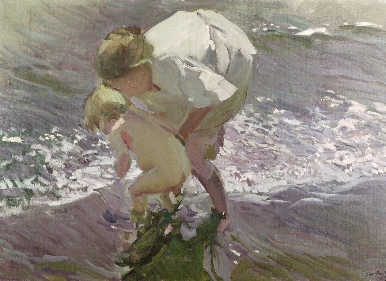 Tomar banho na praia, 1908 de Joaquín Sorolla