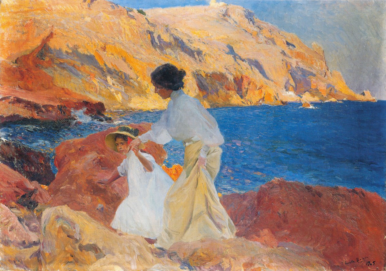 Clotilde e Elena nas rochas de Joaquín Sorolla