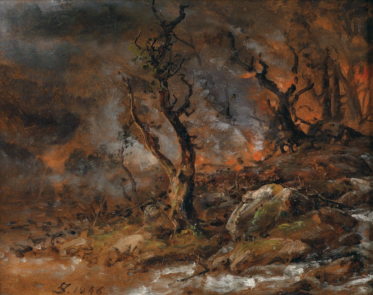Fogo florestal de Johan Christian Dahl