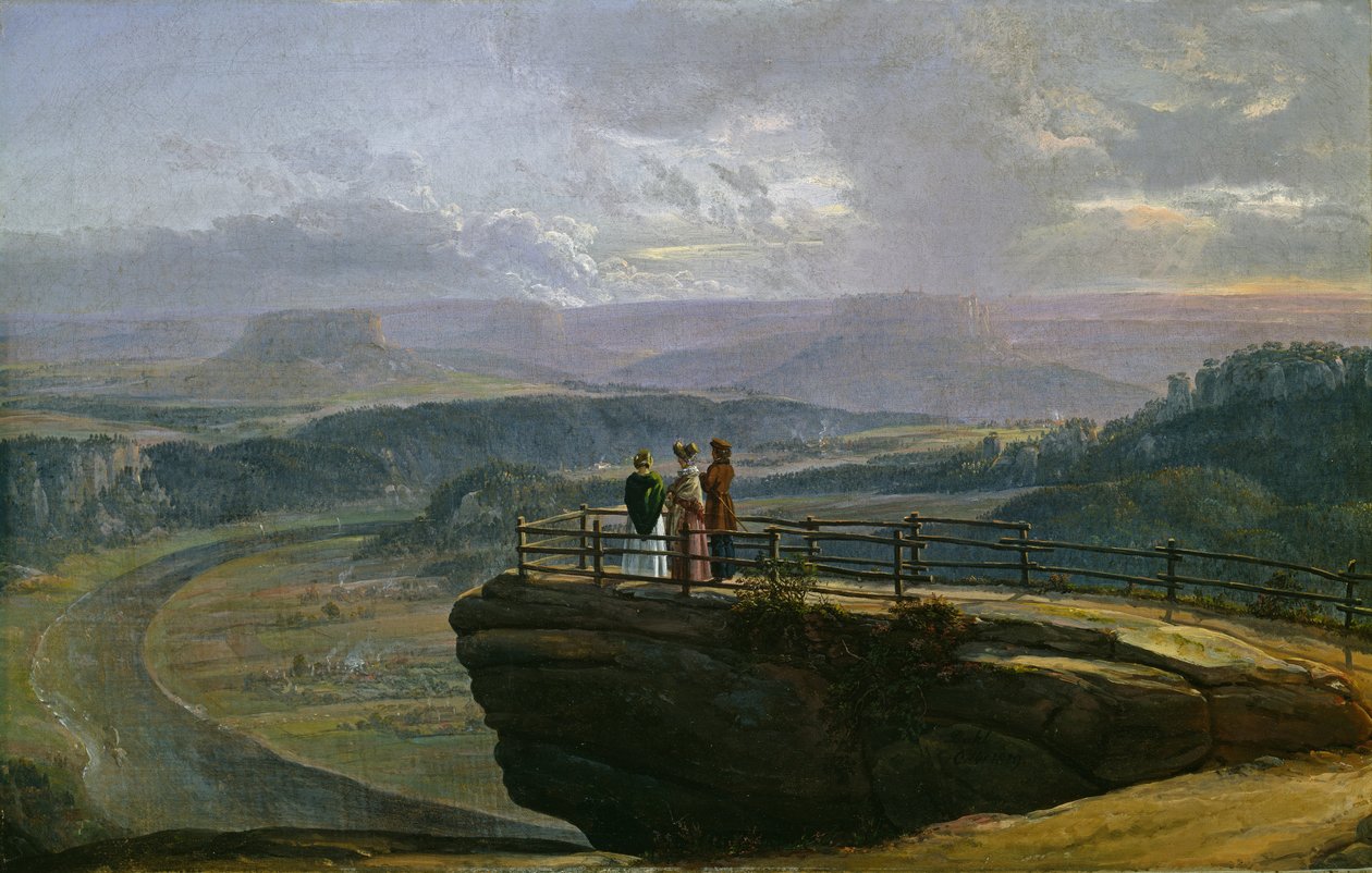 Vista do Bastei de Johan Christian Dahl