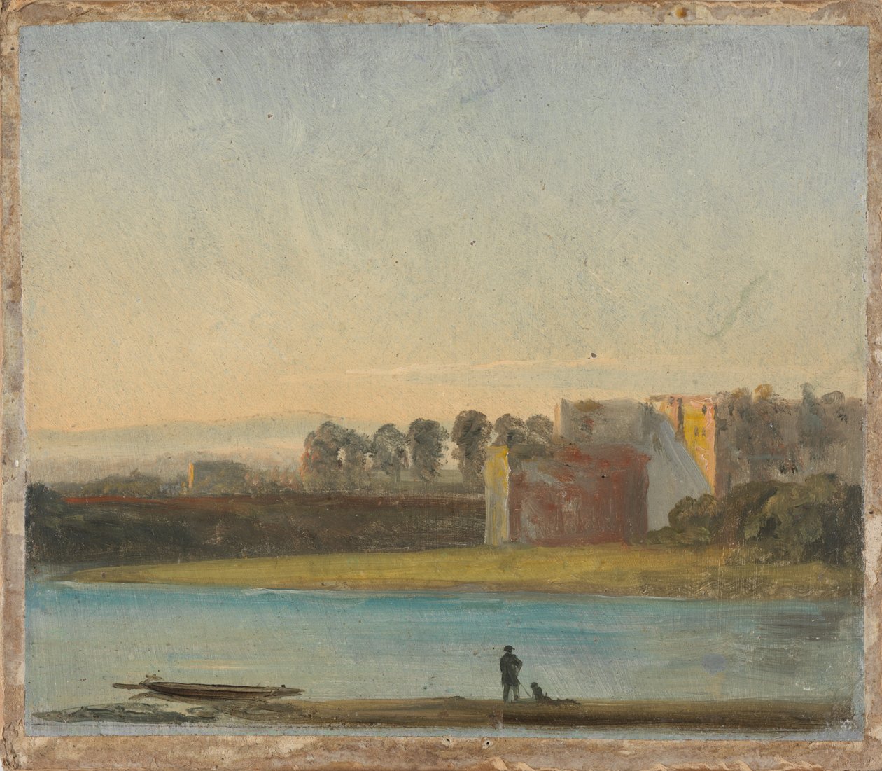 Vista sobre o rio Elba de Johan Christian Dahl