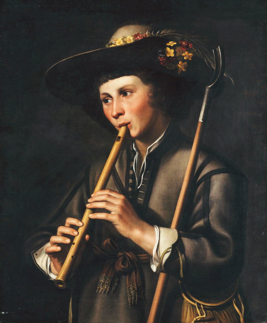 Um pastor tocando canos de Johan Baeck