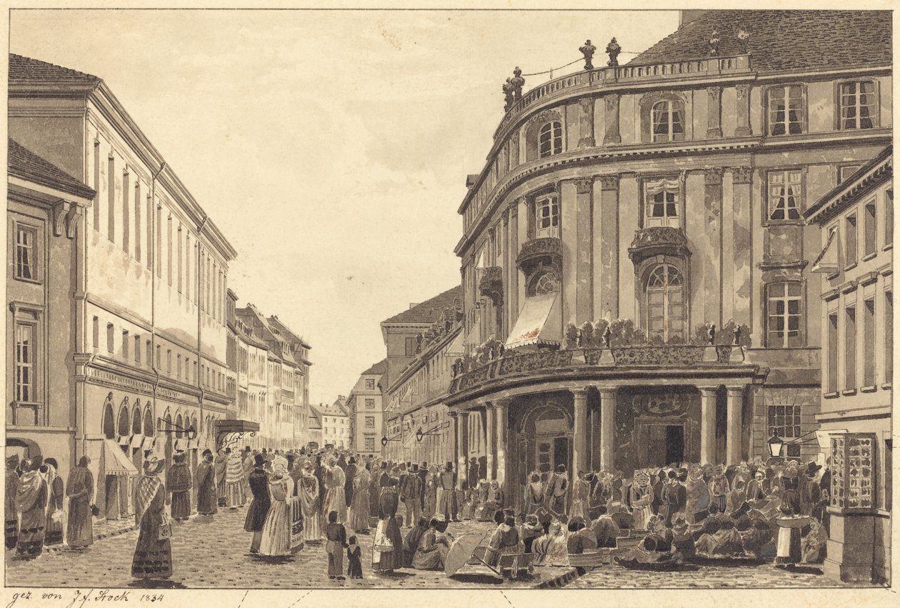 Vista de Muhlendamm de Johann Friedrich Stock