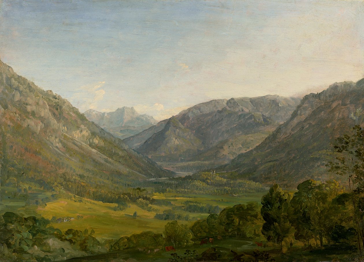 Vale da montanha (área perto de Ruhpolding) de Johann Georg von Dillis