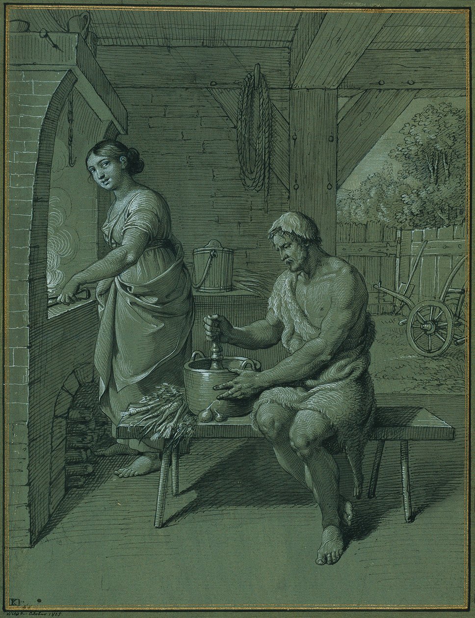 Hércules e Omphale de Johann Peter Krafft