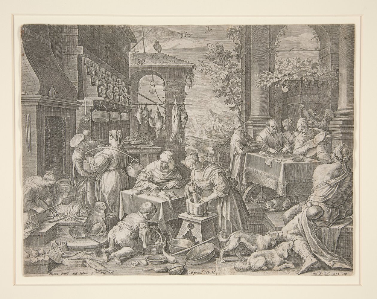 O Rico e Lázaro de Johann Sadeler I