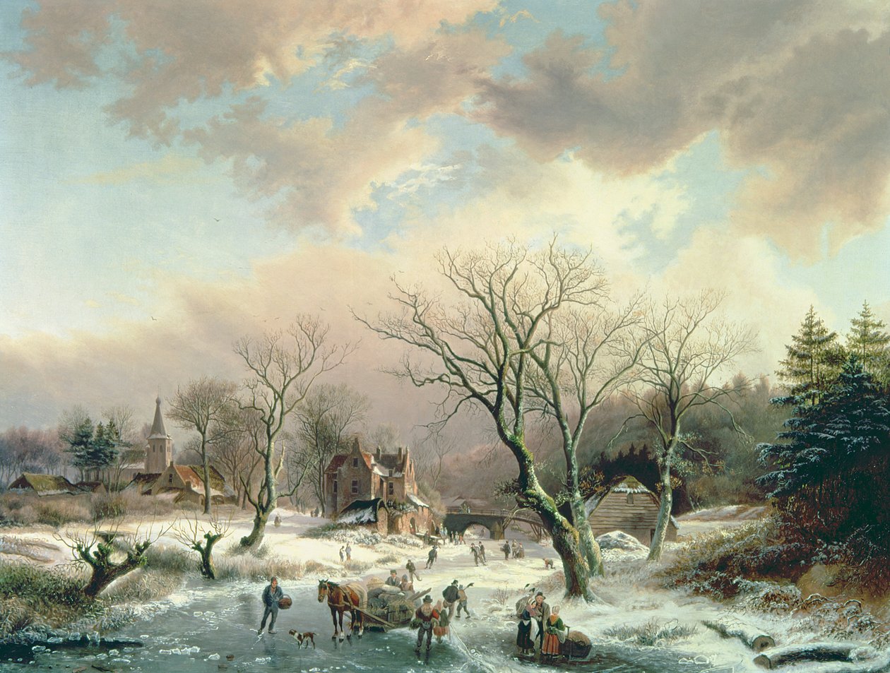 Cena de inverno de Johannes Petrus van Velzen