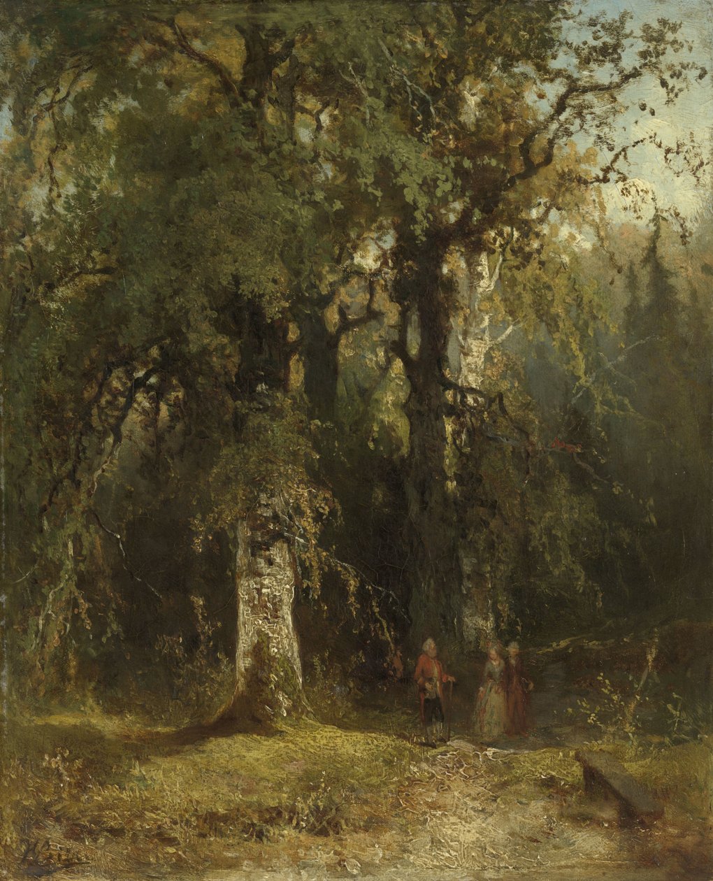 Vista no Bosque de Johannes Warnardus Bilders
