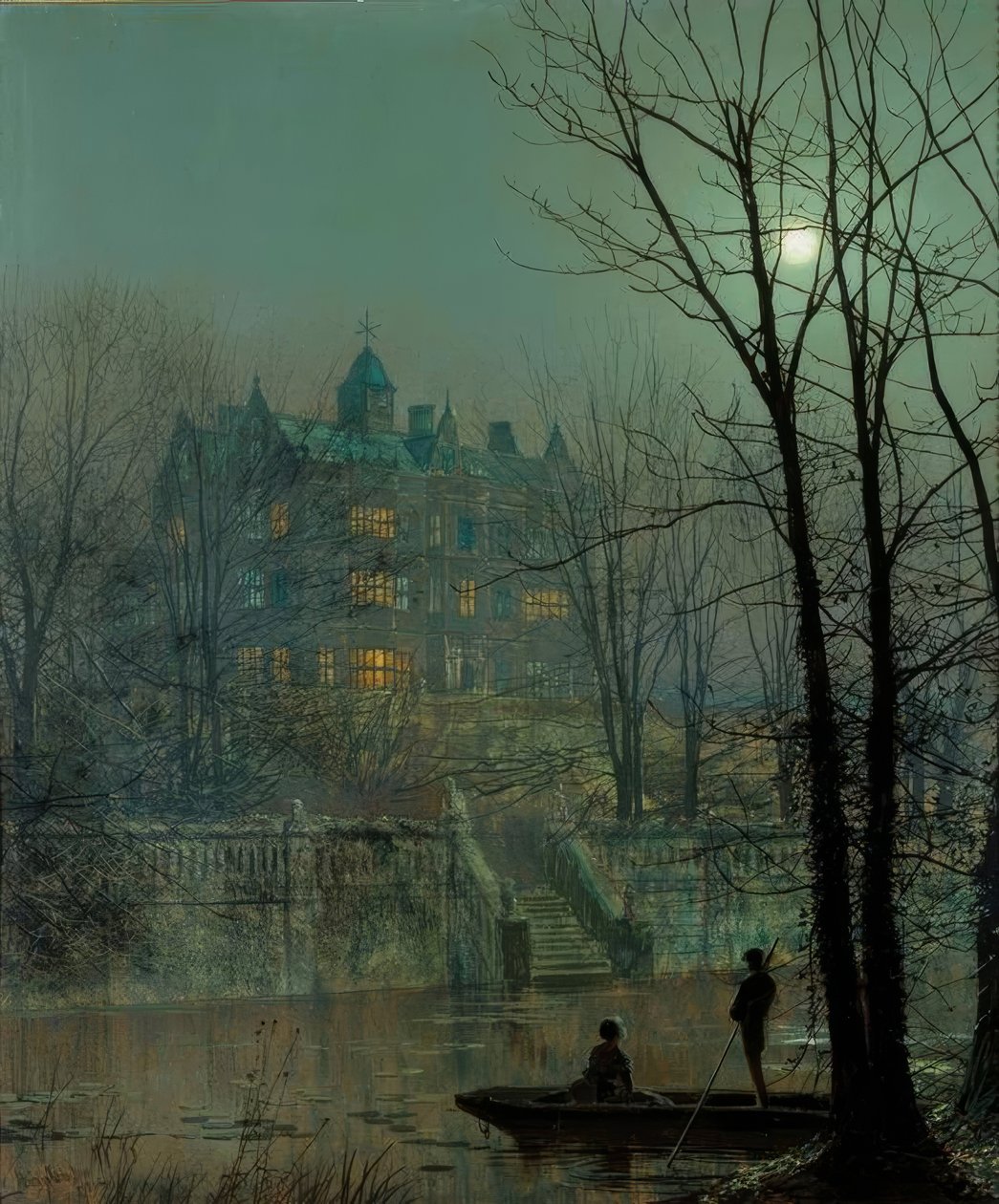 Knostrop Old Hall, Leeds de John Atkinson Grimshaw