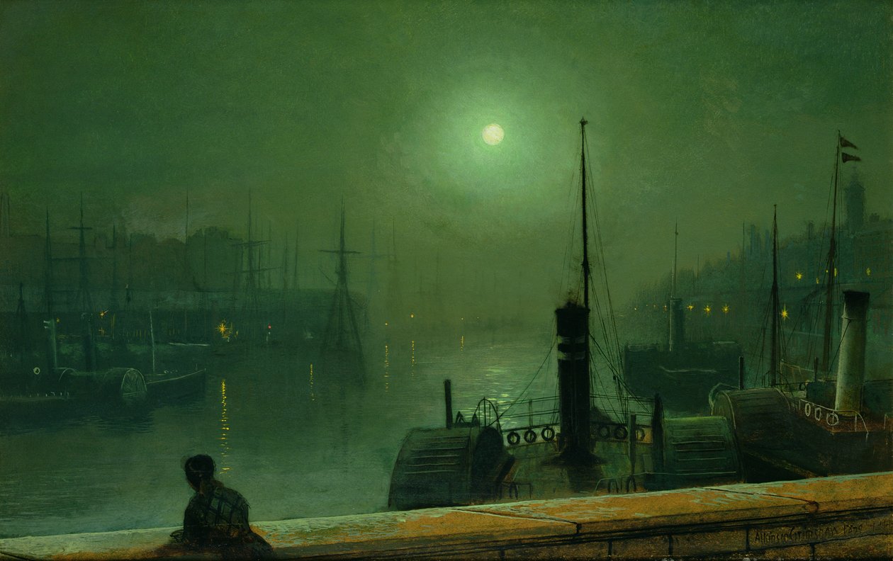 No Clyde, Glasgow, 1879 de John Atkinson Grimshaw
