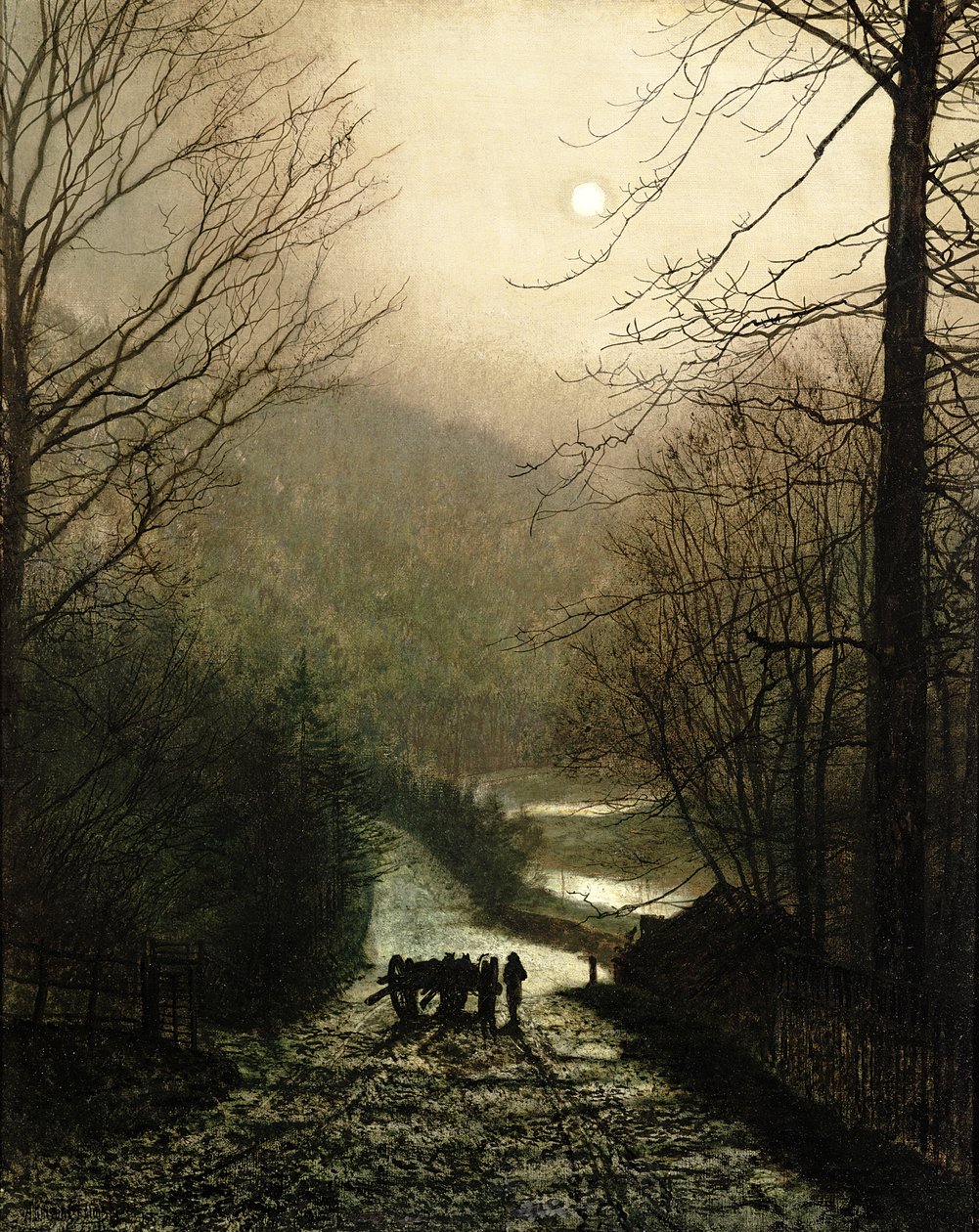 O vagão de madeira de John Atkinson Grimshaw