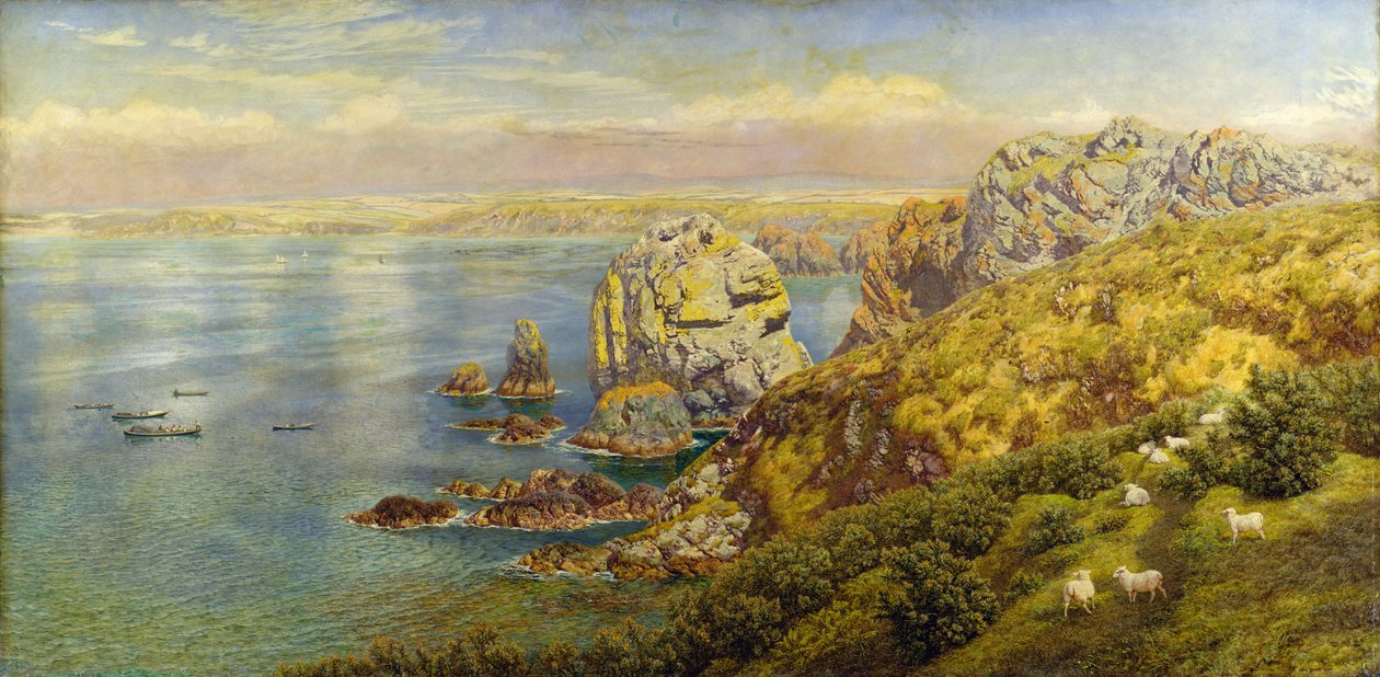 Baía do Monte, Cornualha, 1877 de John Brett