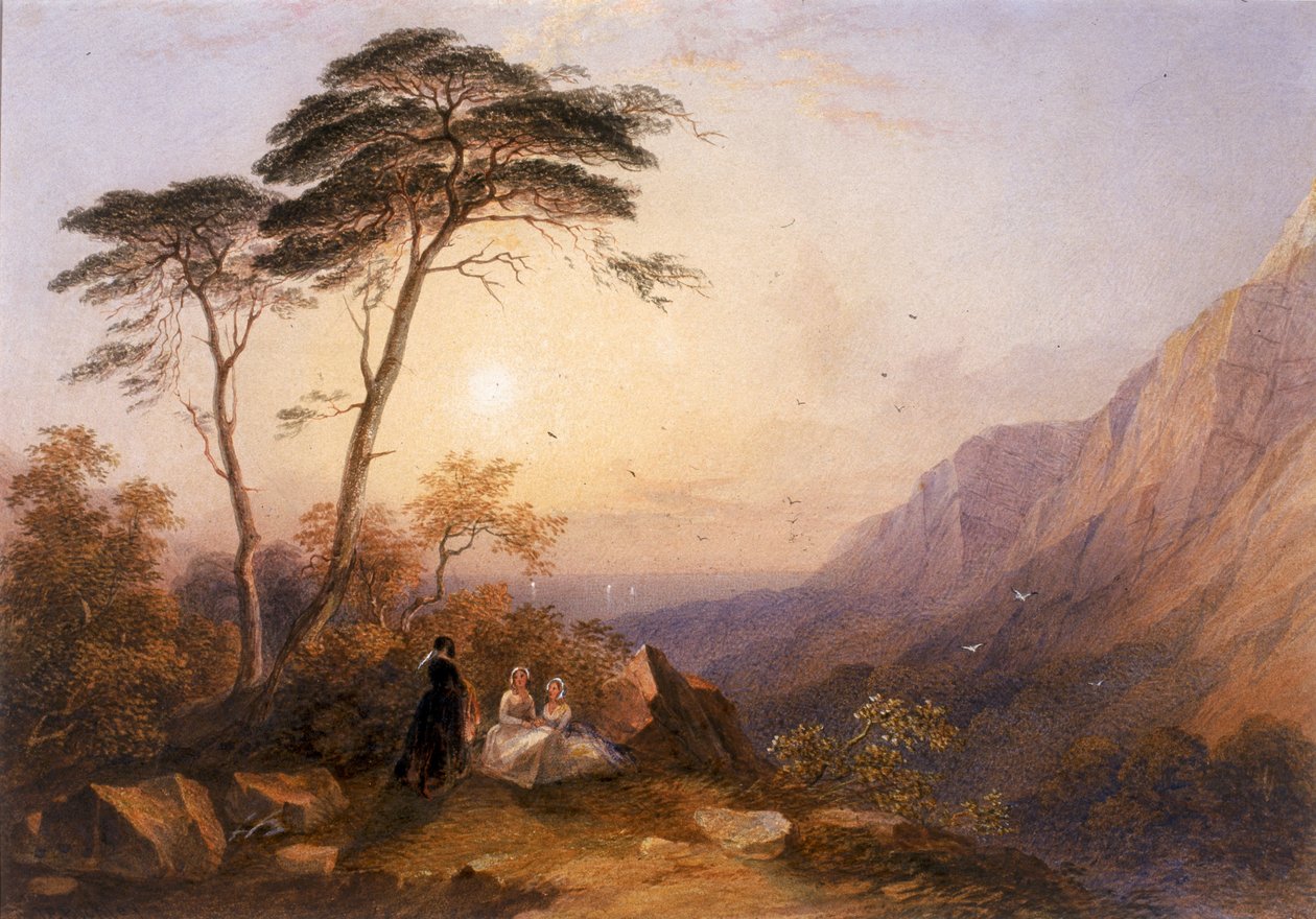 Paisagem (bodycolour) de John Edmund Buckley