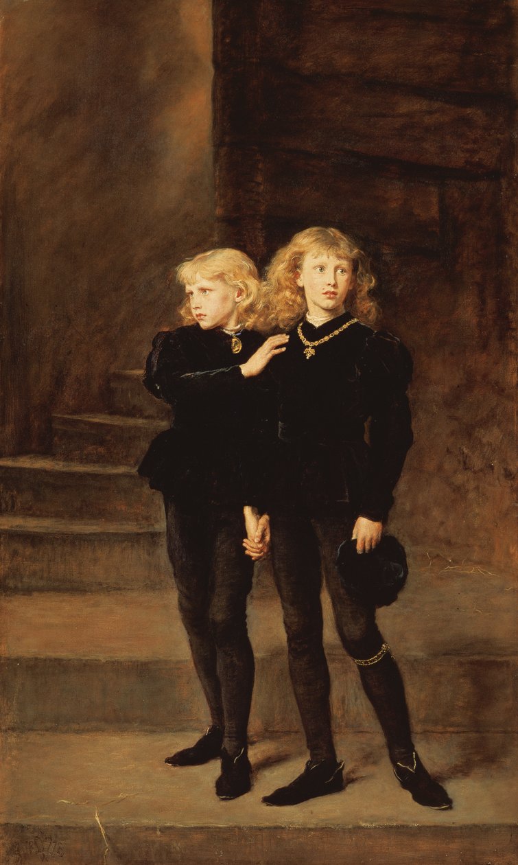 Os príncipes Edward e Richard na torre, 1878 de John Everett Millais