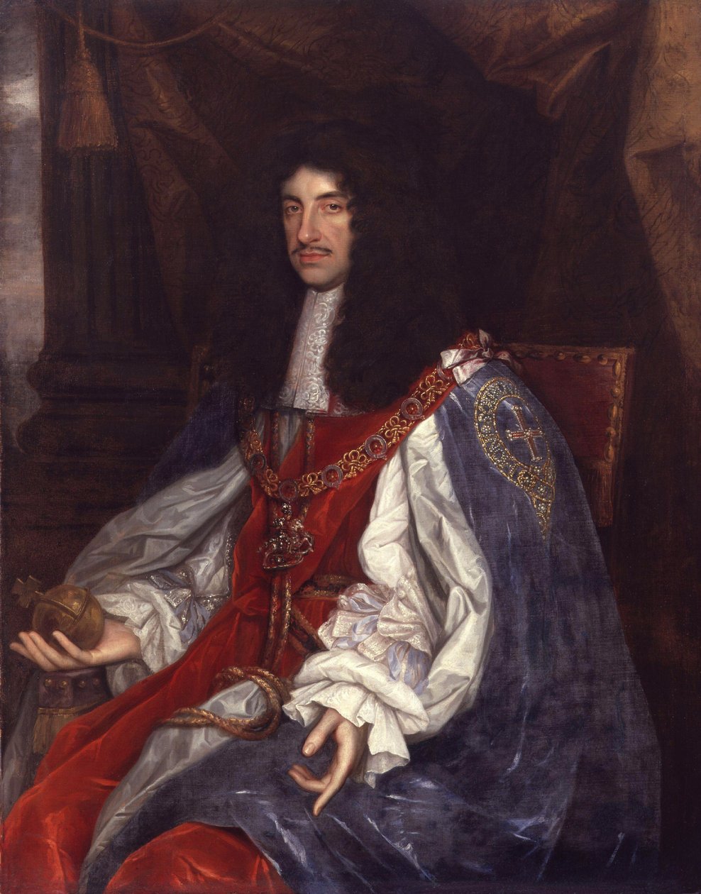 Retrato de Carlos II (1630-85) c.1660-65 de John Michael Wright