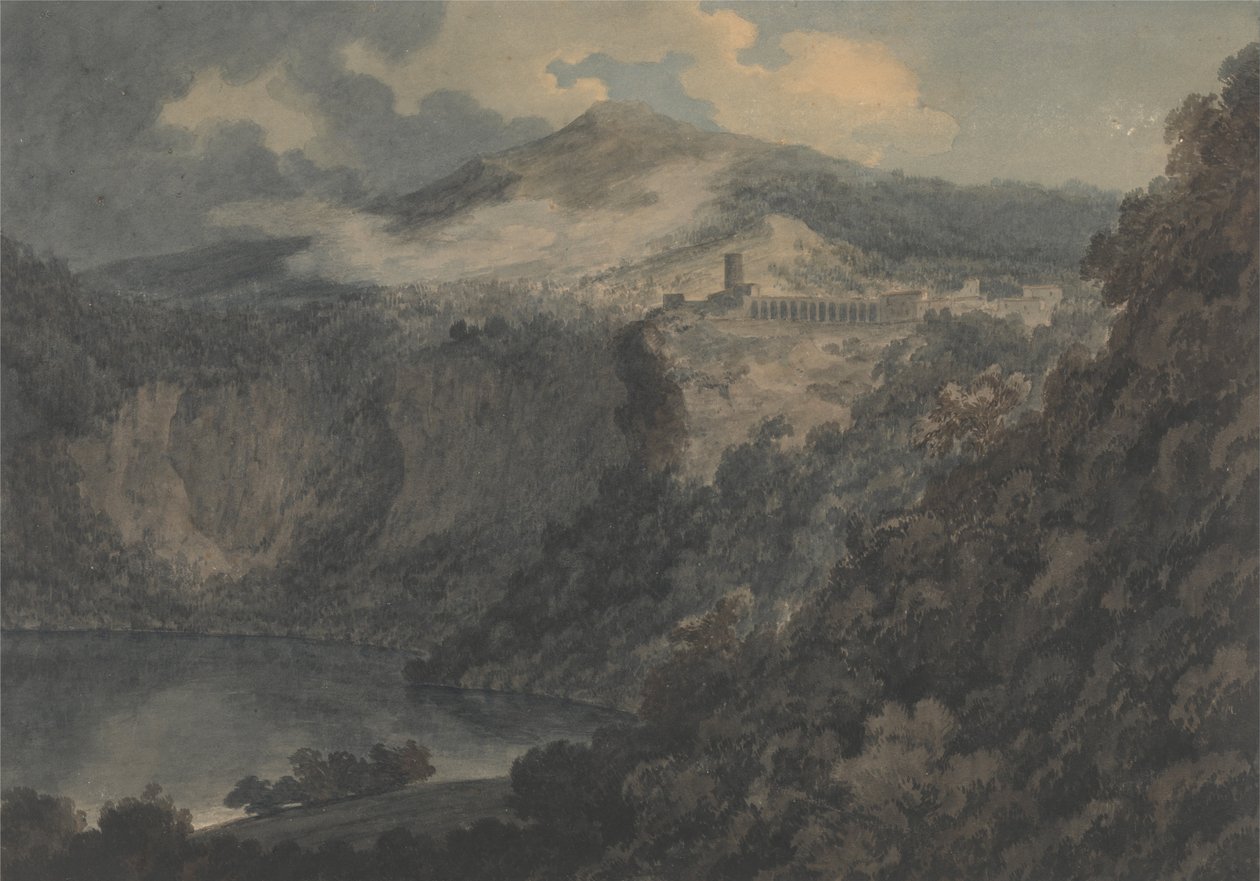 O lago e cidade de Nemi de John Robert Cozens