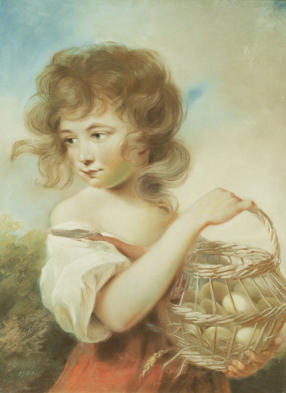 A garota com a cesta de ovos de John Russell