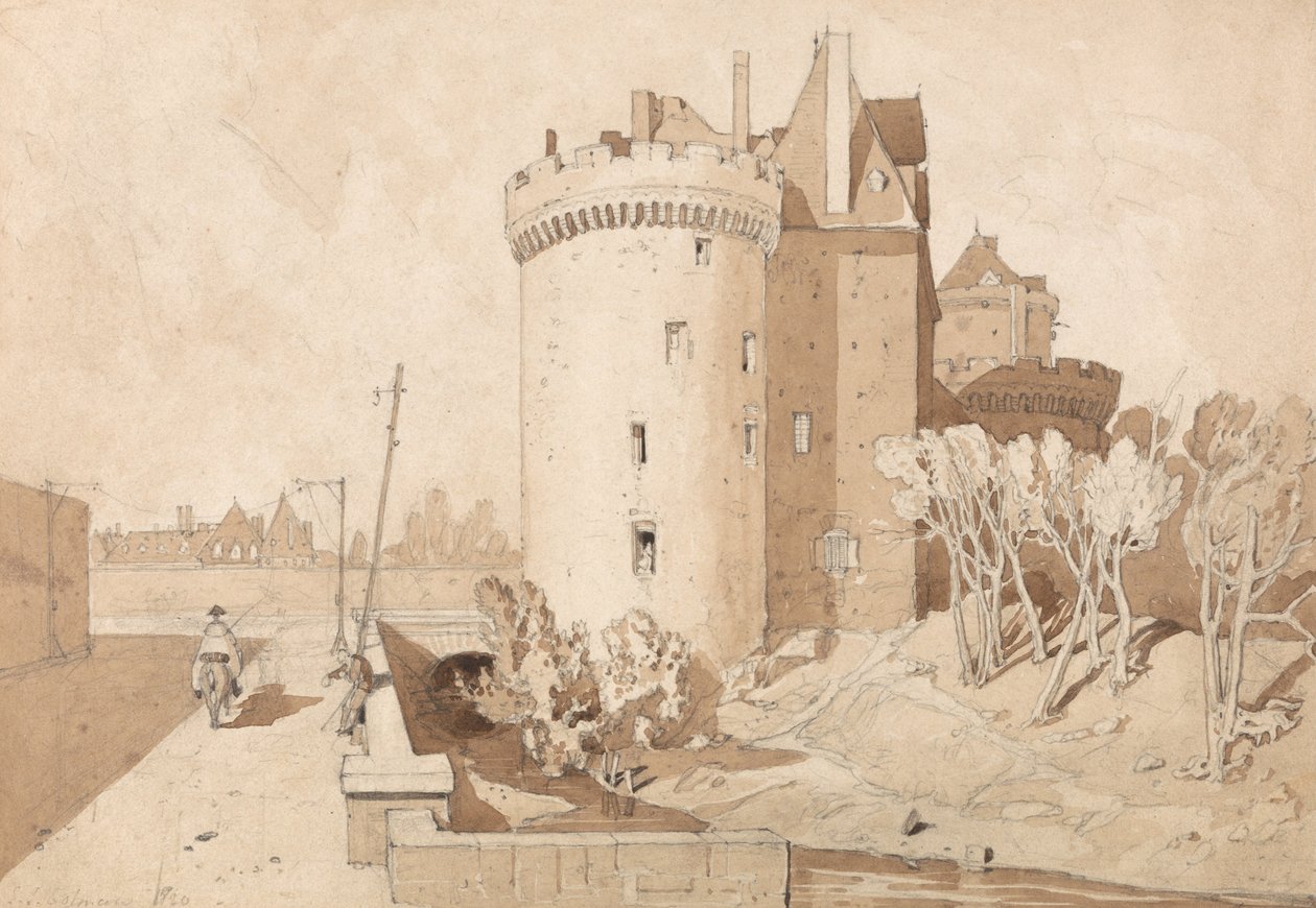 Castelo em Alençon de John Sell Cotman