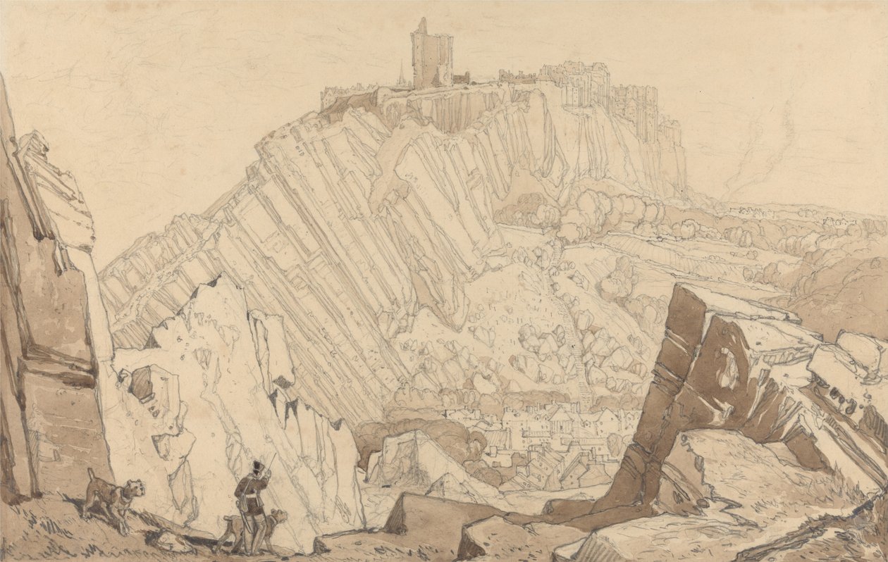 Domfront, olhando para o sudeste de John Sell Cotman