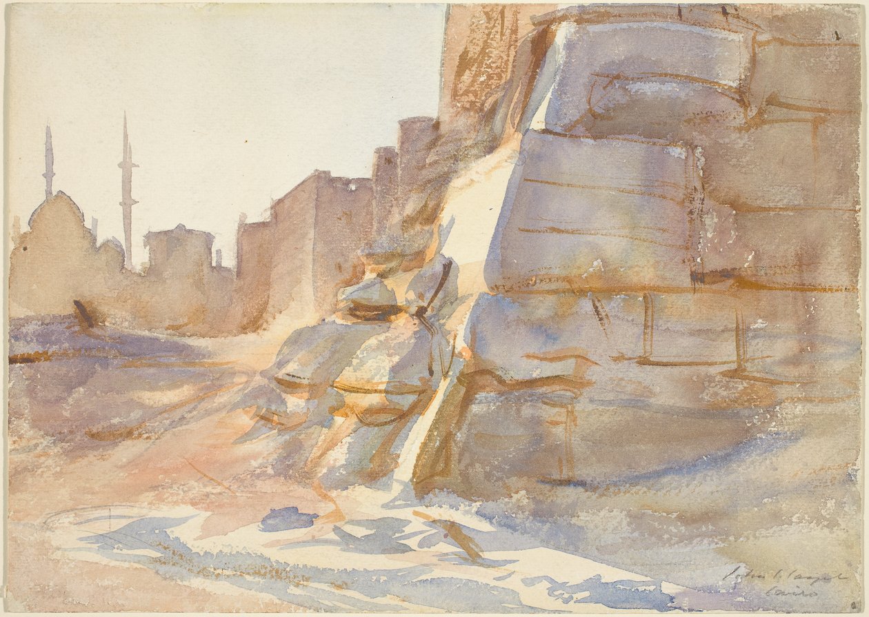 Cairo, c.1891 (aquarela sobre grafite em papel de wove) de John Singer Sargent