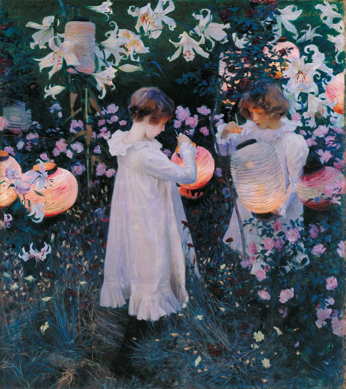 Cravo, lírio, lírio, rosa de John Singer Sargent