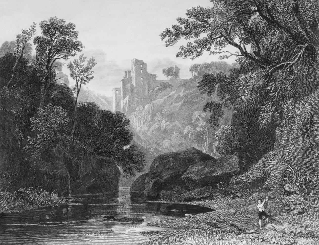 Vista, de, roslin, castelo de John Thomson