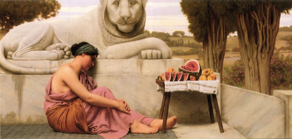 O vendedor de frutas de John William Godward